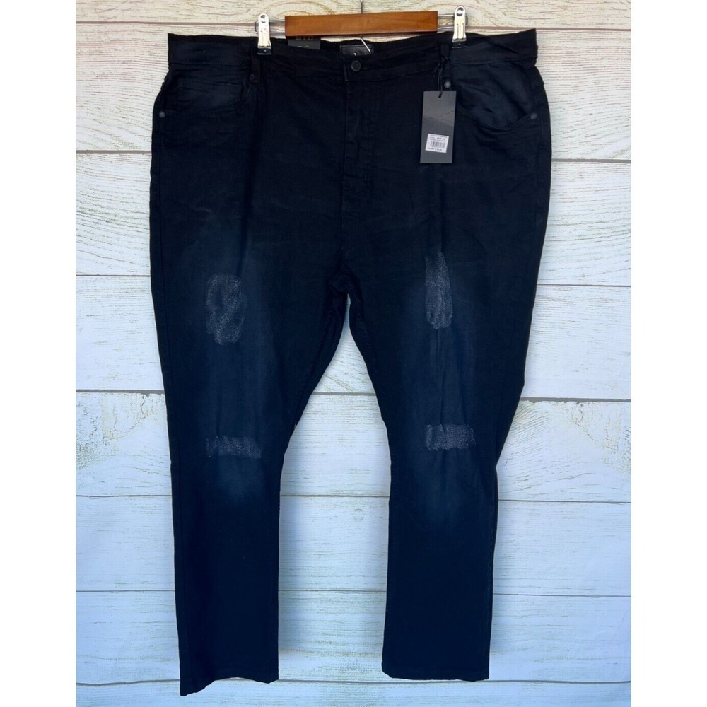 Steve's Jeans Mens Size 42X30 Regular Fit Bleached Distressed Jeans New Mis Tag